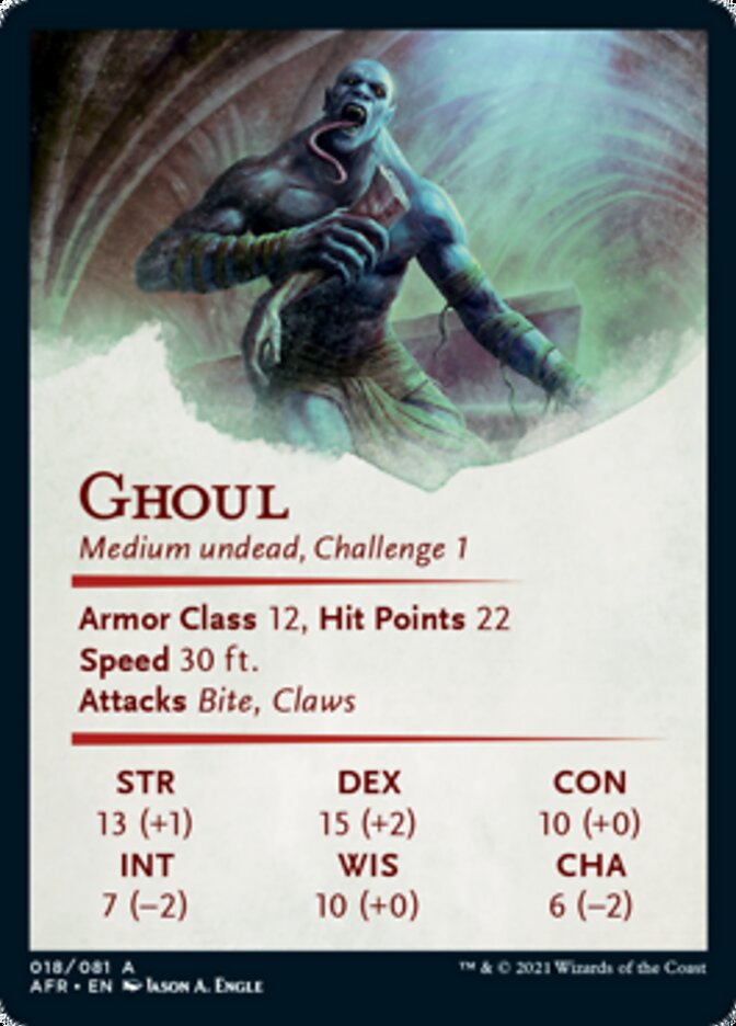 Ghoul Art Card [Dungeons & Dragons: Adventures in the Forgotten Realms Art Series] | Odin's Place