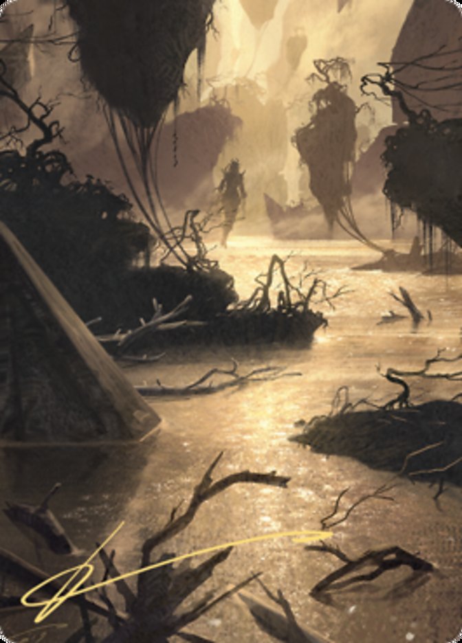 Murkwater Pathway Art Card (Gold-Stamped Signature) [Zendikar Rising Art Series] | Odin's Place