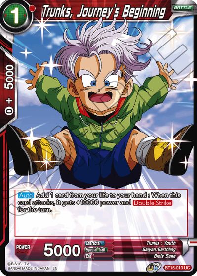 Trunks, Journey's Beginning (BT15-013) [Saiyan Showdown] | Odin's Place