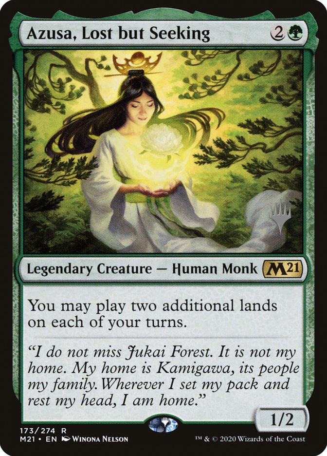 Azusa, Lost but Seeking (Promo Pack) [Core Set 2021 Promos] | Odin's Place