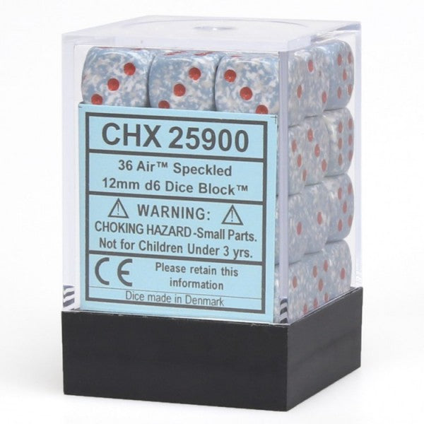 Chessex Air Elemental 12mm D6 Dice Block 36 ct | Odin's Place