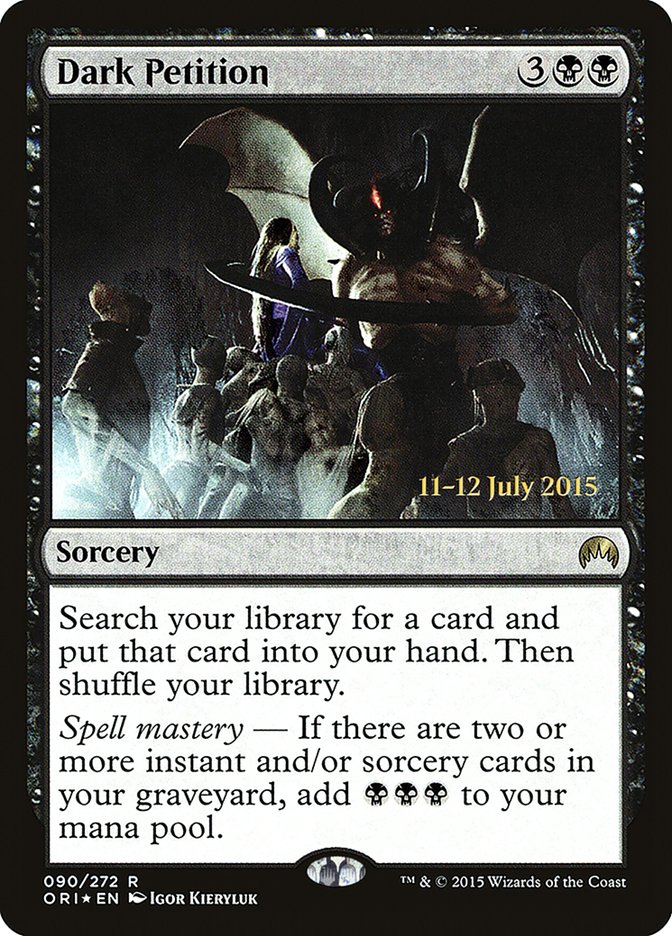 Dark Petition (90) [Magic Origins Prerelease Promos] | Odin's Place