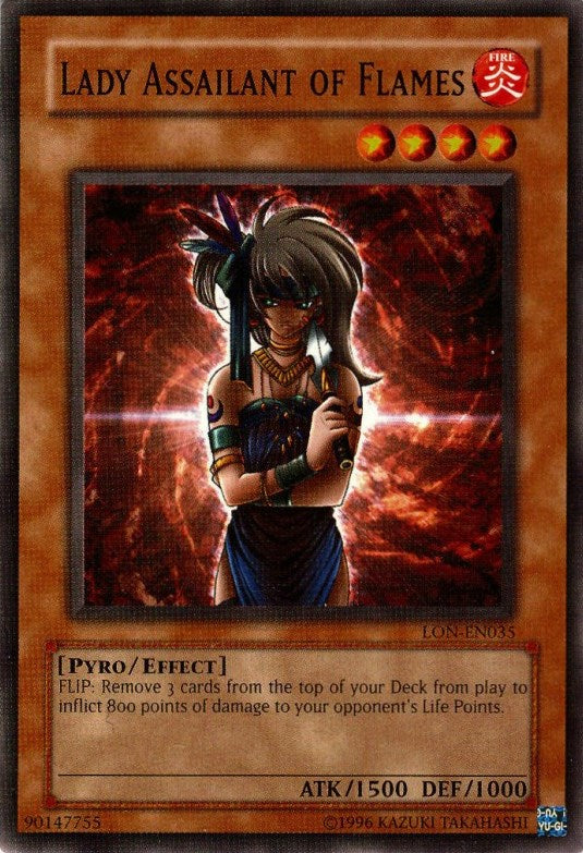 Lady Assailant of Flames [LON-EN035] Common | Odin's Place