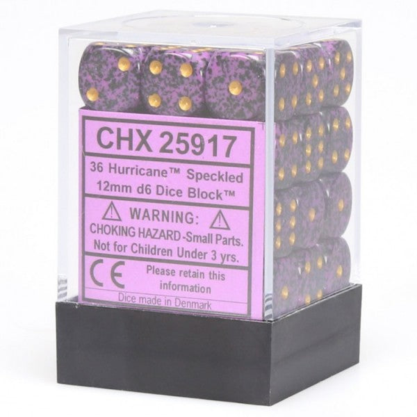 Chessex Hurricane 12mm D6 Dice Block 36 ct | Odin's Place
