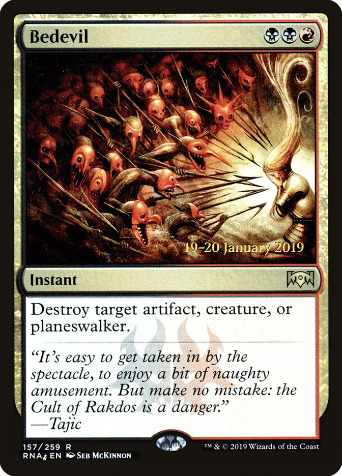 Bedevil (157) [Ravnica Allegiance Prerelease Promos] | Odin's Place
