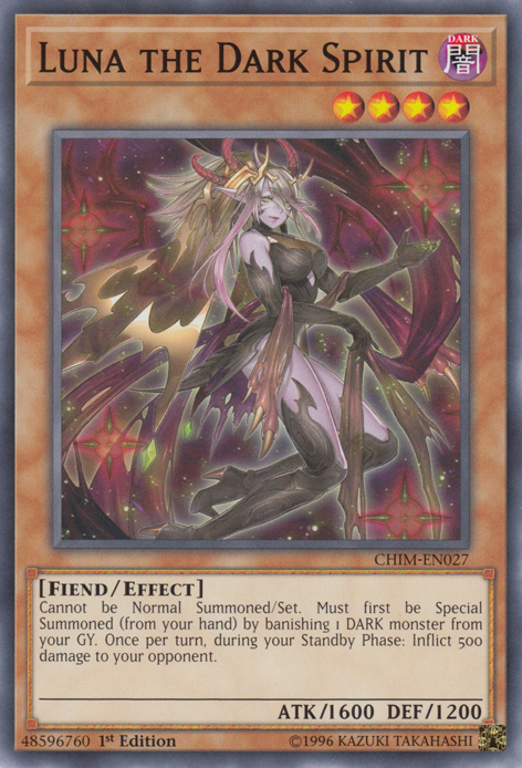 Luna the Dark Spirit [CHIM-EN027] Common | Odin's Place