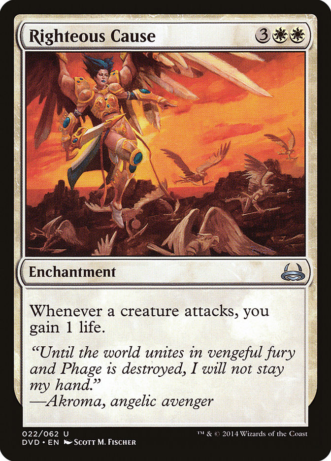 Righteous Cause (22) (Divine vs. Demonic) [Duel Decks Anthology] | Odin's Place