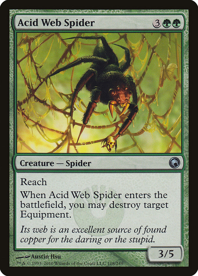 Acid Web Spider (108) [Scars of Mirrodin] | Odin's Place