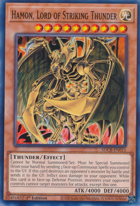 Hamon, Lord of Striking Thunder [SDCB-EN011] Common | Odin's Place