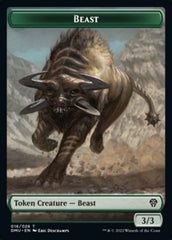 Saproling // Beast Double-Sided Token [Dominaria United Tokens] | Odin's Place