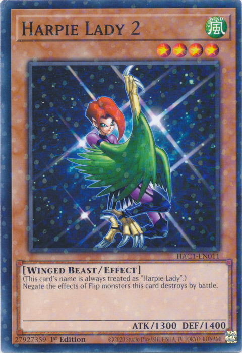 Harpie Lady 2 (Duel Terminal) [HAC1-EN011] Common | Odin's Place