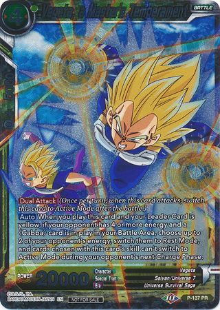 Vegeta, a Master's Temperament (Series 7 Super Dash Pack) (P-137) [Promotion Cards] | Odin's Place