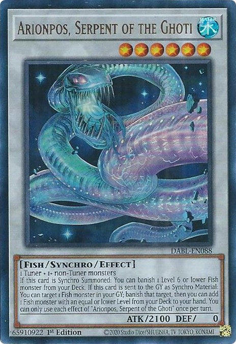 Arionpos, Serpent of the Ghoti [DABL-EN088] Ultra Rare | Odin's Place
