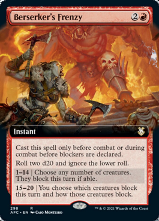 Berserker's Frenzy (Extended Art) [Dungeons & Dragons: Adventures in the Forgotten Realms Commander] | Odin's Place