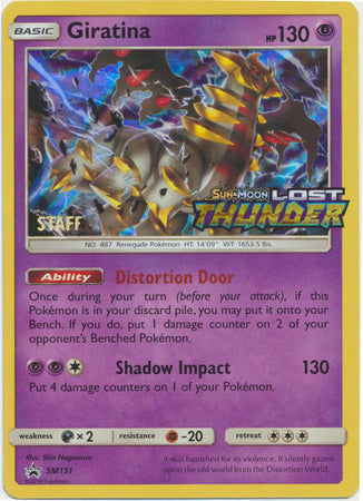 Giratina (SM151) (Staff Prerelease Promo) [Sun & Moon: Black Star Promos] | Odin's Place