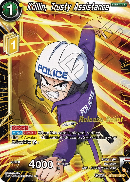 Krillin, Trusty Assistance (Fighter's Ambition Holiday Pack) (BT19-105) [Tournament Promotion Cards] | Odin's Place