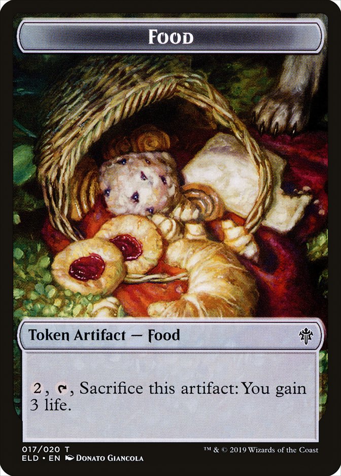 Faerie // Food (17) Double-Sided Token [Throne of Eldraine Tokens] | Odin's Place