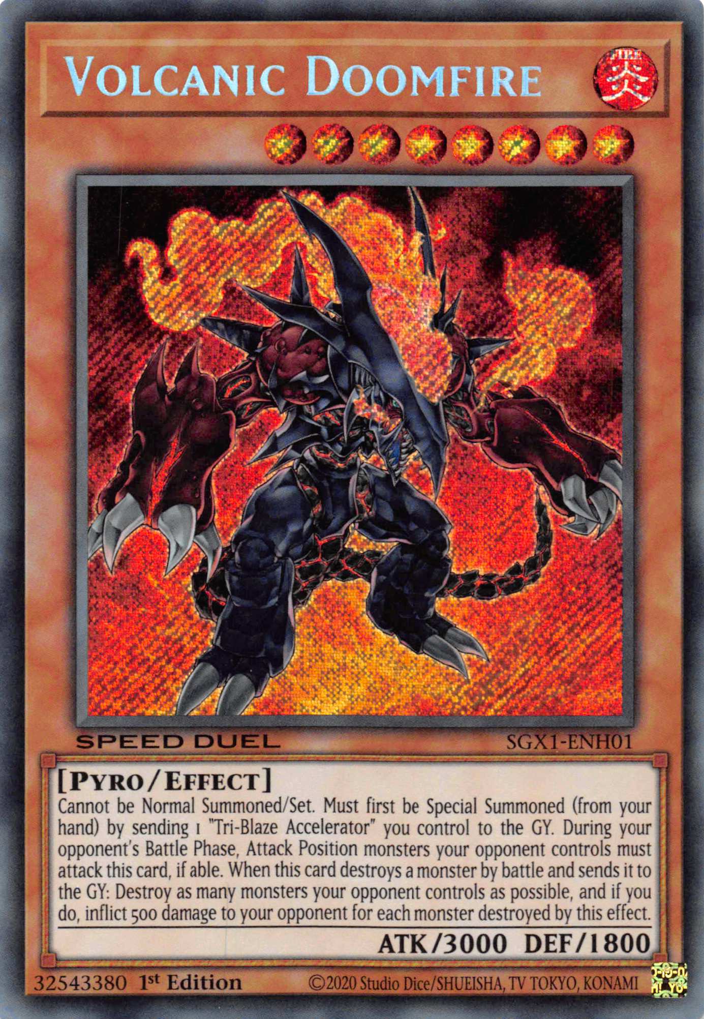 Volcanic Doomfire [SGX1-ENH01] Secret Rare | Odin's Place