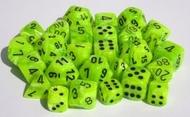 Chessex Vortex: Poly Bright Green/Black Poly 7 Set | Odin's Place