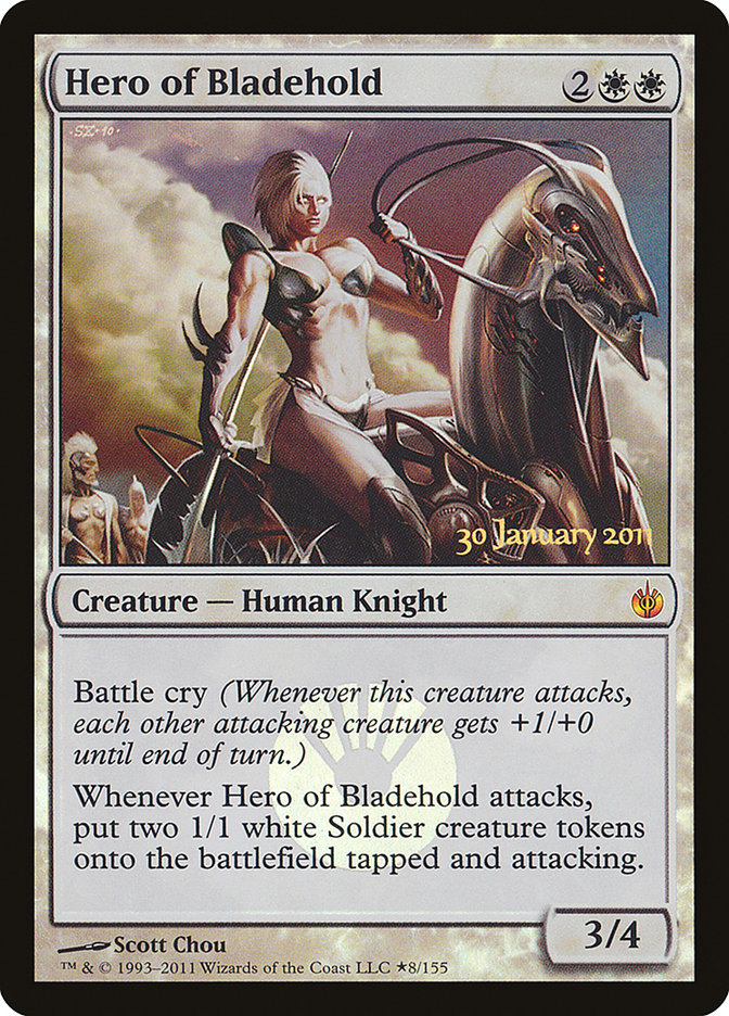 Hero of Bladehold (8) [Mirrodin Besieged Prerelease Promos] | Odin's Place