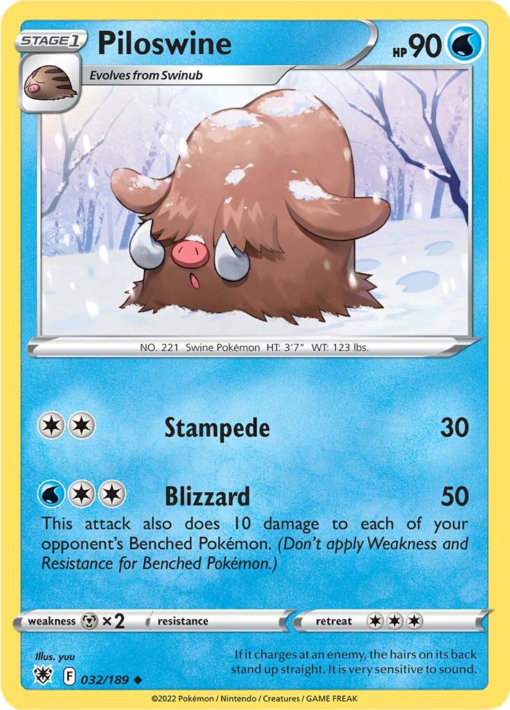 Piloswine (032/189) [Sword & Shield: Astral Radiance] | Odin's Place