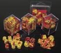 Chessex Gemini 5 Poly Red Yellow/Silver Poly 7 Set | Odin's Place