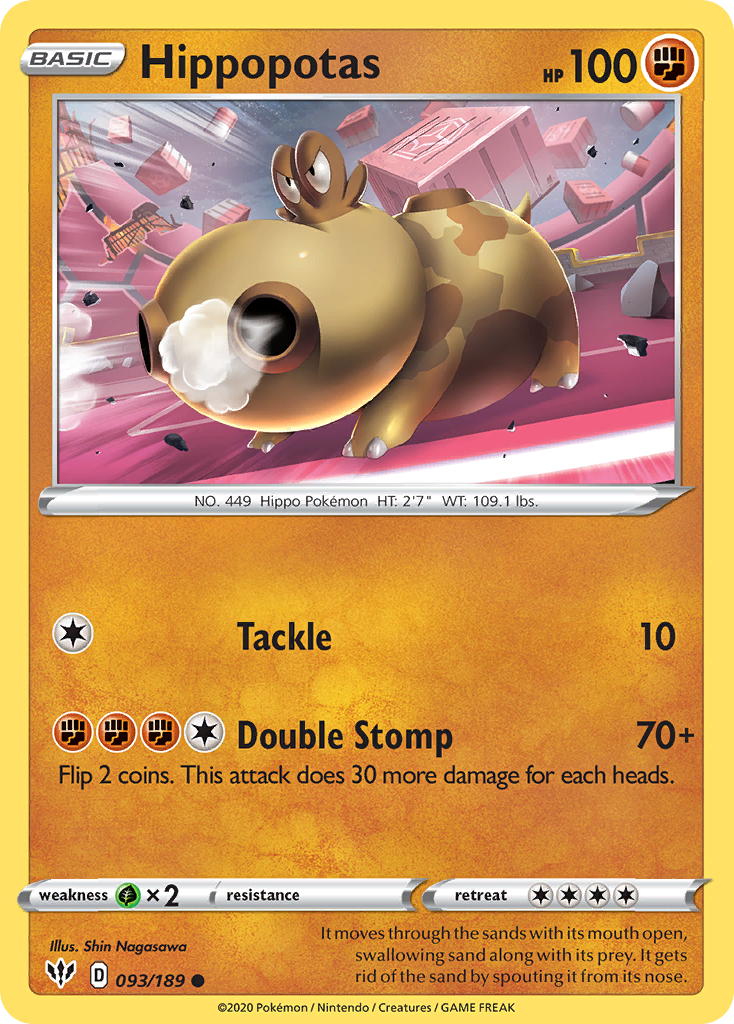 Hippopotas (093/189) [Sword & Shield: Darkness Ablaze] | Odin's Place