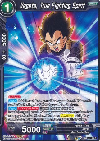 Vegeta, True Fighting Spirit (BT12-133) [Vicious Rejuvenation] | Odin's Place