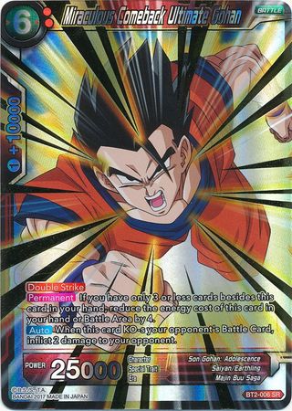 Miraculous Comeback Ultimate Gohan (BT2-006) [Union Force] | Odin's Place