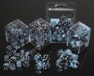 Chessex Gemini 5 16mm D6 Black Shell/White 12 ct | Odin's Place