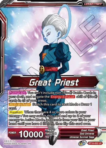 Great Priest // Great Priest, Commander of Angels (BT16-002) [Realm of the Gods] | Odin's Place