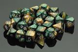 Chessex Gemini 12mm D6 Gold Green/White 36 ct | Odin's Place