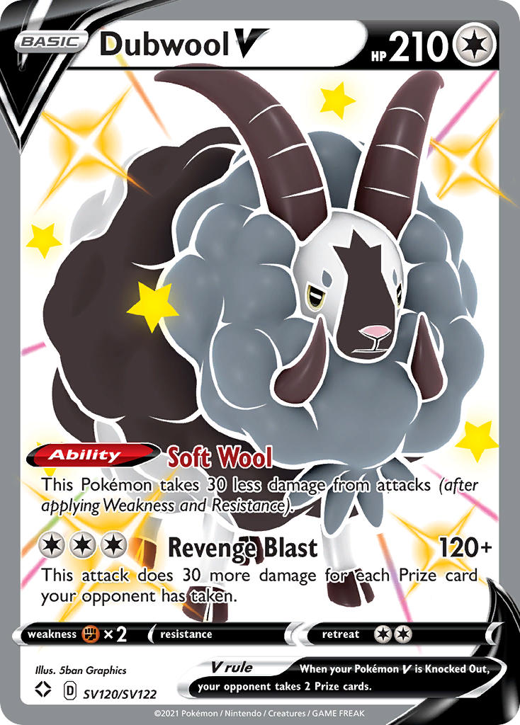 Dubwool V (SV120/SV122) [Sword & Shield: Shining Fates] | Odin's Place