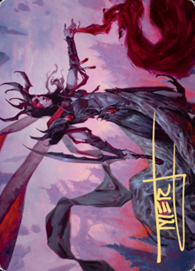 Drana, the Last Bloodchief Art Card (Gold-Stamped Signature) [Zendikar Rising Art Series] | Odin's Place