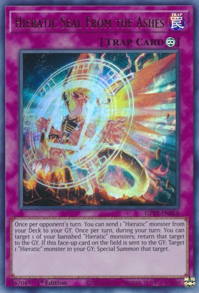 Hieratic Seal from the Ashes [GFTP-EN058] Ultra Rare | Odin's Place