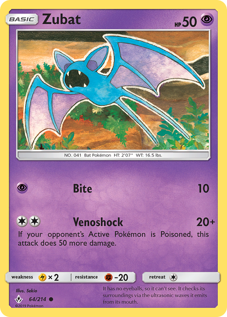 Zubat (64/214) [Sun & Moon: Unbroken Bonds] | Odin's Place