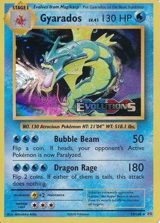 Gyarados (34/108) (XY Evolutions Prerelease) [XY: Black Star Promos] | Odin's Place