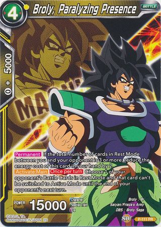 Broly, Paralyzing Presence (P-111) [Magnificent Collection Forsaken Warrior] | Odin's Place