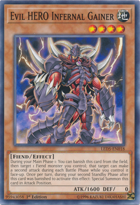 Evil Hero Infernal Gainer [LED5-EN018] Common | Odin's Place
