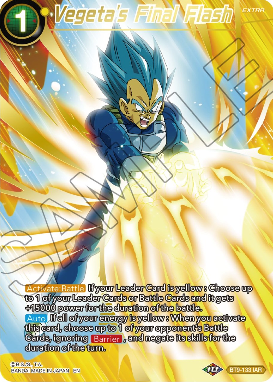 Vegeta's Final Flash (BT9-133) [Theme Selection: History of Vegeta] | Odin's Place