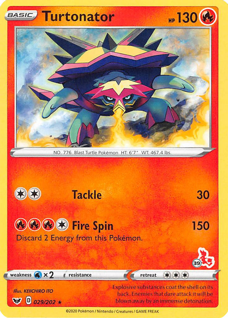 Turtonator (029/202) (Cinderace Stamp #39) [Battle Academy 2022] | Odin's Place