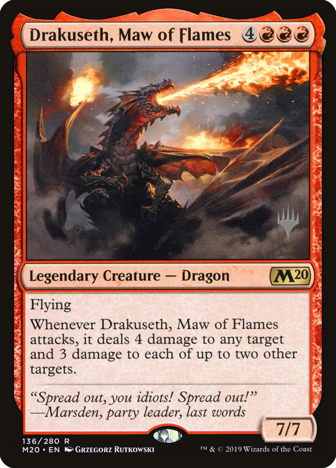 Drakuseth, Maw of Flames (Promo Pack) [Core Set 2020 Promos] | Odin's Place