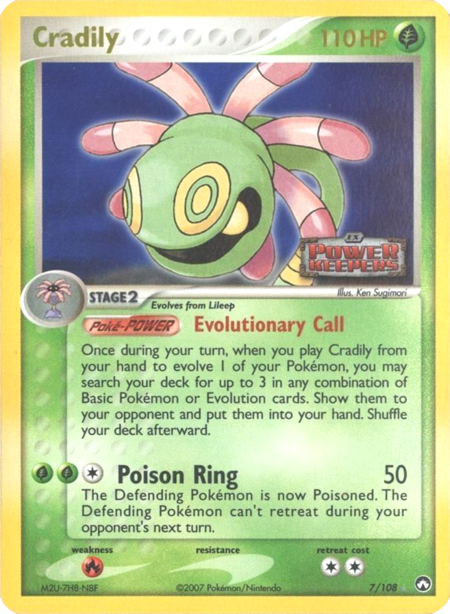 Cradily (7/108) (Stamped) [EX: Power Keepers] | Odin's Place