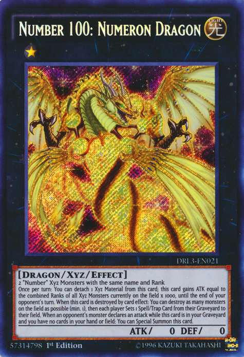 Number 100: Numeron Dragon [DRL3-EN021] Secret Rare | Odin's Place