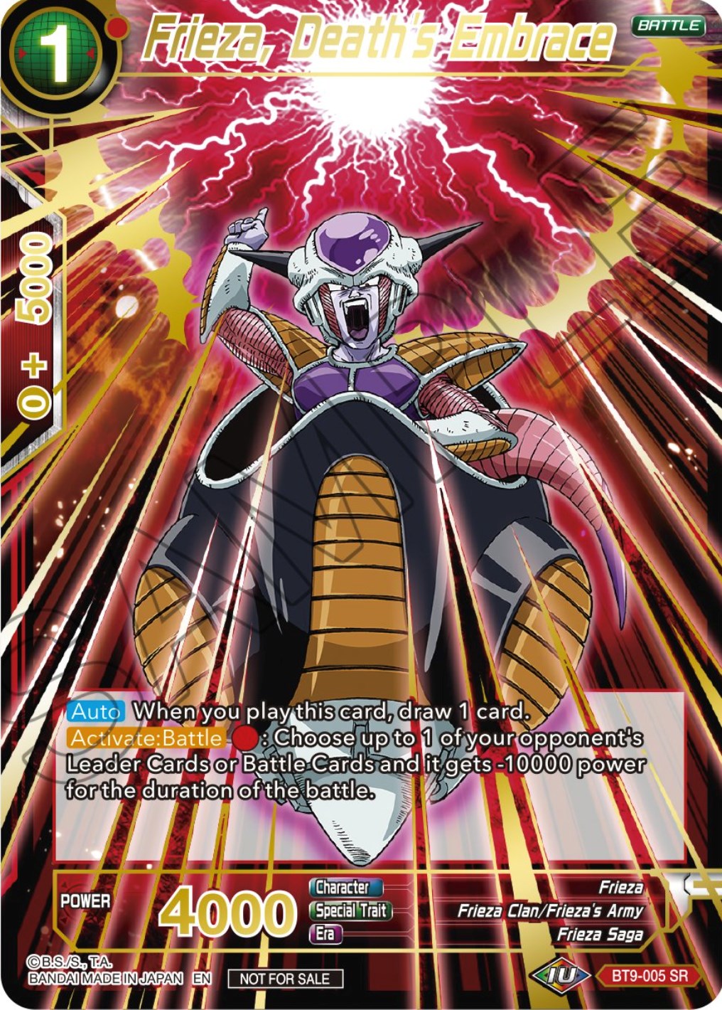 Frieza, Death's Embrace (BT9-005) [Tournament Promotion Cards] | Odin's Place