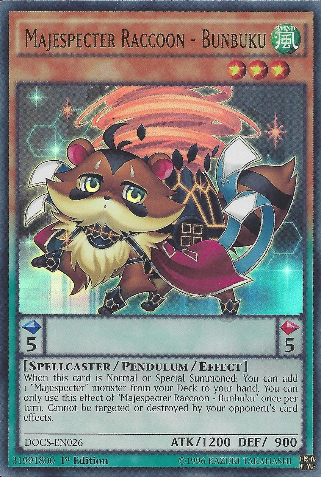 Majespecter Raccoon - Bunbuku [DOCS-EN026] Ultra Rare | Odin's Place