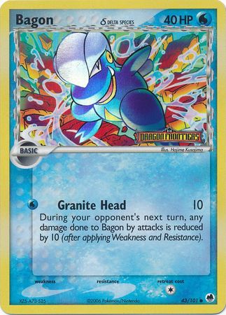 Bagon (43/101) (Delta Species) (Stamped) [EX: Dragon Frontiers] | Odin's Place
