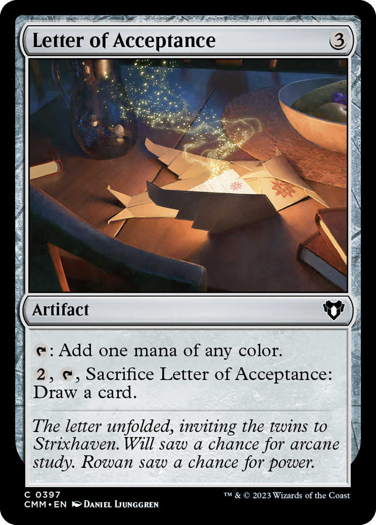 Letter of Acceptance [Commander Masters] | Odin's Place