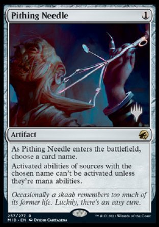 Pithing Needle (Promo Pack) [Innistrad: Midnight Hunt Promos] | Odin's Place