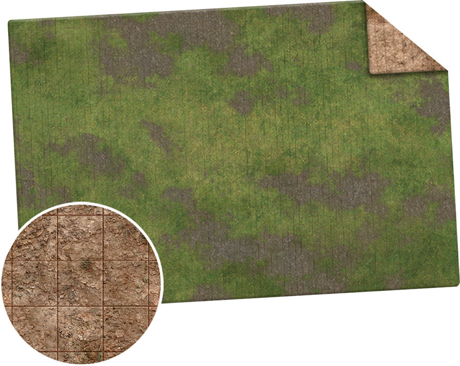 Broken Grassland/Desert Scrubland 6'x4' Playmat | Odin's Place